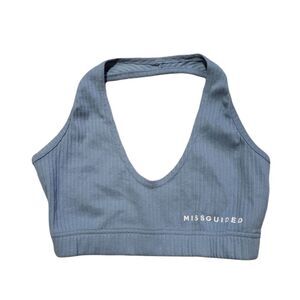 Missguided rib halter top 